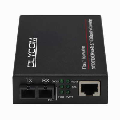 10/100/1000M シングルファイバーデュプレックスSCコネクタ 80KM ファイバーメディア変換器 光ファイバーからRJ45変換器