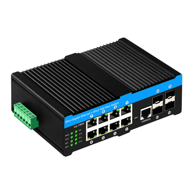 10G工業POEスイッチ 8*ギガビットPOEポートと4*10GSFPアップリンク L2管理ネットワークスイッチ
