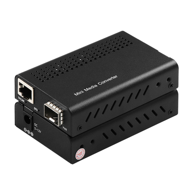 ミニ 10G メディア変換器 無管理 SFP+ 光ファイバーから 10GBベース-T ラックに搭載可能
