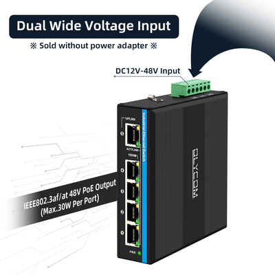 太陽光発電 UPS PoE スイッチ ギガビットネットワーク 120W DC12V/DC24V/DC48V 入力管理されていない