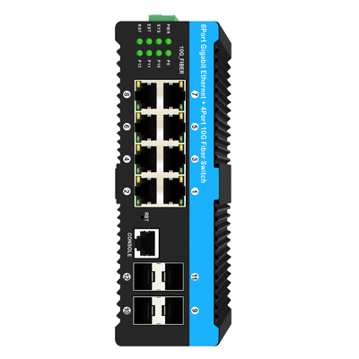10Gファイバー産業管理PoEスイッチ ギガビットイーサネット 8ポートPoE 240W リアルテックチップ