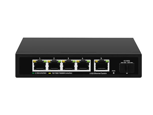 5ポート 2.5G イーサネット スイッチ 10G ファイバー アップリンク 無管理 オートセンシング ネットワーク スピード CE