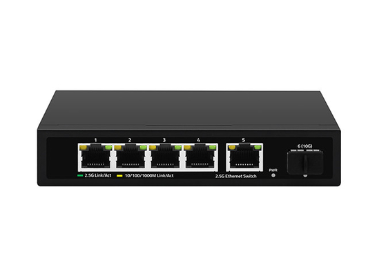 5 ポート 2.5G イーサネット スイッチ 10G ファイバー アップリンク 無管理 オートセンシング ネットワーク スピード