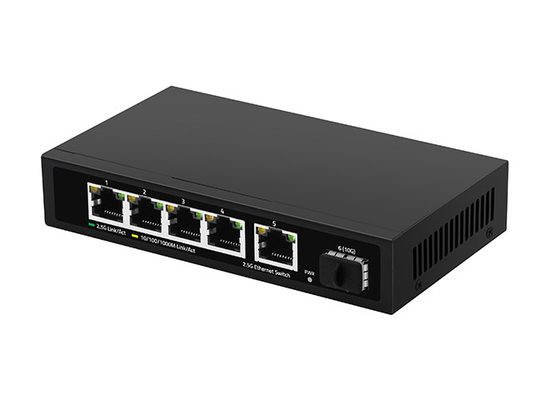 5 ポート 2.5G イーサネット スイッチ 10G ファイバー アップリンク 無管理 オートセンシング ネットワーク スピード