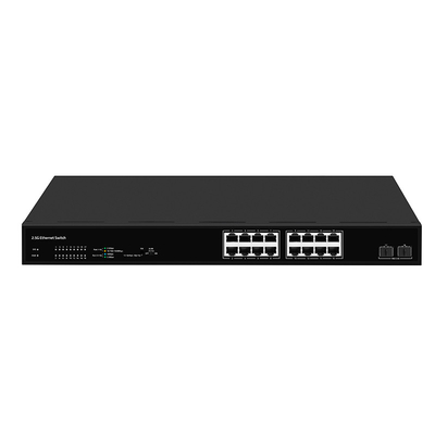16 ポート 2.5G ネットワーク スイッチ 10G ファイバー 管理されていない自動適応速度 オプション PoE