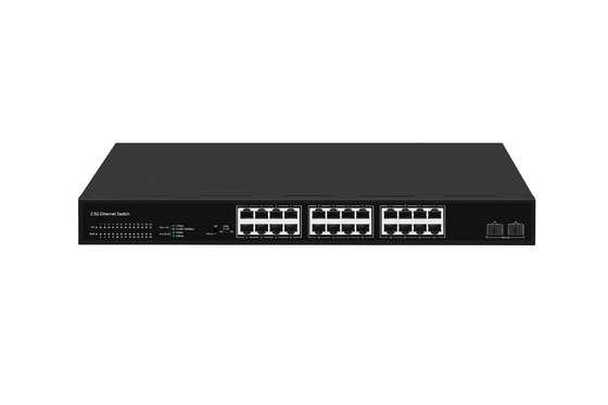 24 ポートネットワーク スイッチ 100M/1G/2.5G イーサネット 1G/2.5G/10G FAN で管理されていないファイバー