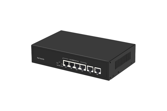 6ポート POEネットワーク スイッチ 48V 100Mbps ポート IEEE 802.3 af/at ネットワーク スイッチ