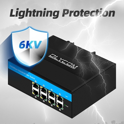 8ポートPOEギガビットスイッチ E-Mark 8*RJ45産業用イーサネットPOEスイッチ