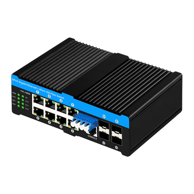 4*10G Sfp ポート+8*10/100/1000mbps 12 ポート管理 10G オプティカルバイパス Poe スイッチ