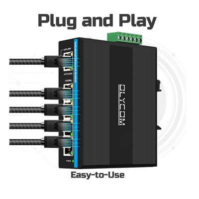 5 ポート ギガビット WEB マネージド スイッチ 100/1000M ネットワーク スイッチ RSTP 802.1Q サポート