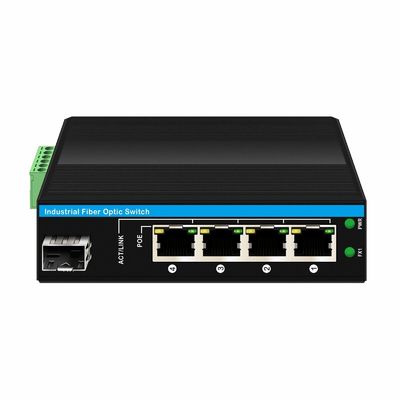 5ポートギガビット屋外PoEスイッチ ミニ産業用光ファイバースイッチ IP40 DINレールスイッチ