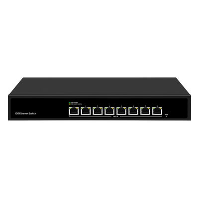 8 ポート 10G イーサネット スイッチ 無管理 オートセンシング スピード シングル AC 入力 ファンのない