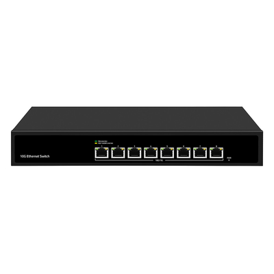 8 ポート 10G イーサネット スイッチ 無管理 オートセンシング スピード シングル AC 入力 ファンのない