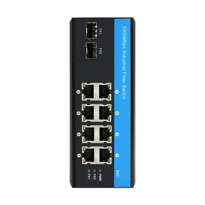ギガビット8ポートPOEスイッチ 管理されていないPOEスイッチ 6 x ギガビットPOE+ポート 2 x 1.25G SFPファイバーポート 240W 屋外用