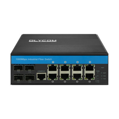 ギガビット管理スイッチ 12ポートイーサネットスイッチ 4SFP+8RJ45 DIN-Rail 双電源入力