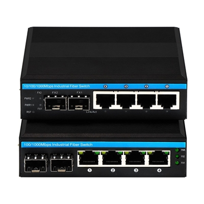 Gigabit ERPS マネージドイーサネットスイッチ 2SFP+4RJ45 PoE出力付きディンレールネットワークスイッチ