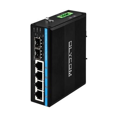 Gigabit ERPS マネージドイーサネットスイッチ 2SFP+4RJ45 PoE出力付きディンレールネットワークスイッチ