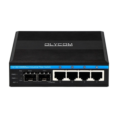 Gigabit ERPS マネージドイーサネットスイッチ 2SFP+4RJ45 PoE出力付きディンレールネットワークスイッチ
