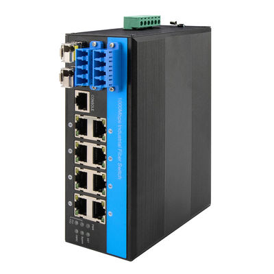 8ポートバイパス管理イーサネットスイッチ2.5G繊維産業光学保護DINマウント