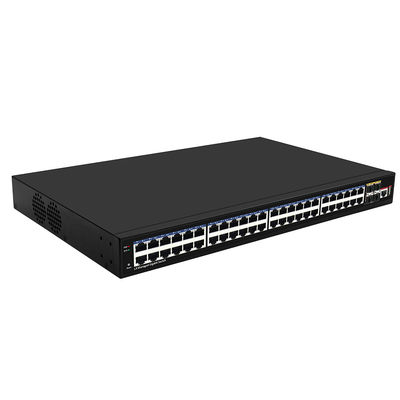 48 ポート ギガビット L3 マネージド ネットワーク スイッチ 10G ファイバー アップリンク シングル AC 入力 リアルテック ベース