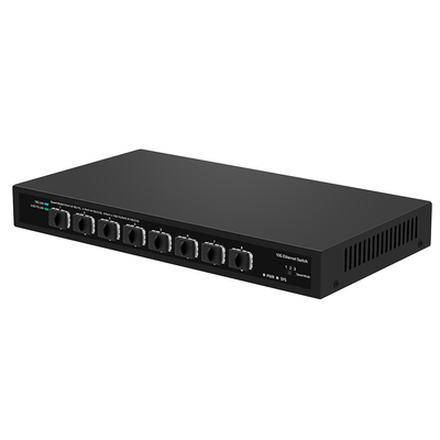 8-ポート 10G SFP+ ファイバースイッチ 未管理 1G/2.5G 自動適応 DC12V サポート OEM