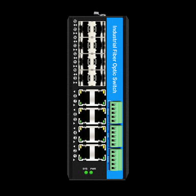 管理 16 ポート ギガビット Poe スイッチ ディンレールネットワーク スイッチ 8RJ45+8SFP 4*RS485+2*CAN BUS