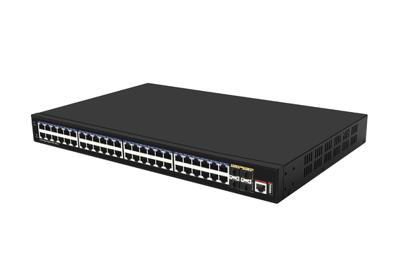 48ポート 10G Poe スイッチ L3 48*ギガビット Poe ポート+4*10G Sfp+ ポートの管理されたイーサネット スイッチ