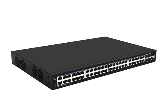48ポート 10G Poe スイッチ L3 48*ギガビット Poe ポート+4*10G Sfp+ ポートの管理されたイーサネット スイッチ