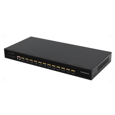 10G ファイバー L3 マネージド スイッチ 12 ポート フル オプティック ポート コンソール マネージブル AC 入力