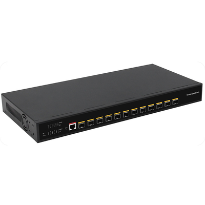10G ファイバー L3 マネージド スイッチ 12 ポート フル オプティック ポート コンソール マネージブル AC 入力