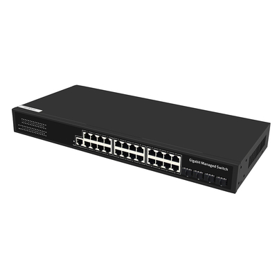24 ポート ギガビット マネージド スイッチ 1G ファイバー アップリンク レイヤ 2 マネージド 商用グレード