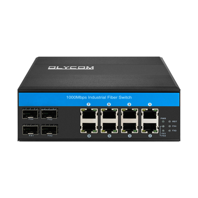 8ポートギガビットPOEスイッチ 産業用イーサネットスイッチ 4SFP+8RJ45 DC48V 双電源入力