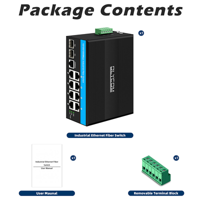 8 ポート ギガビット管理ポースイッチ 2SFP+8 RJ45 のインダストリアルイーサネットスイッチ