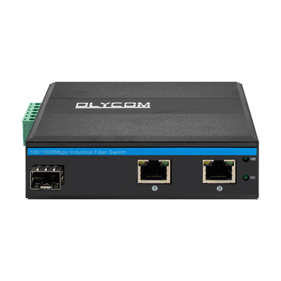 ギガビット光ファイバー変換機 ディンネットワークスイッチ DC12-52V 双電源入力