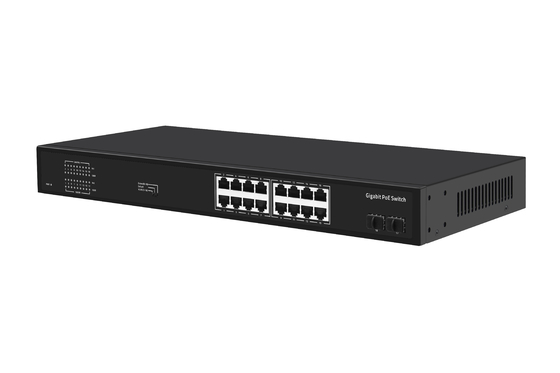 16 ポート ギガビット イーサネット スイッチ Af/at Poe スイッチ AC 100-240V 電源入力