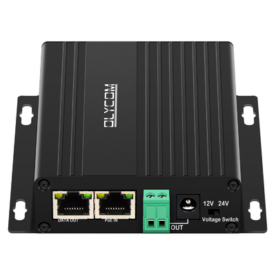 ギガビット 30W PoE スプリッタ DC12V DC24V 出力壁 100m PoE 距離