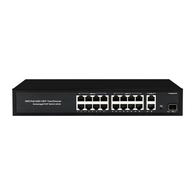 16 ポート ギガビット ポー スイッチ ファイバー ネットワーク スイッチ 拡張 250m 300W