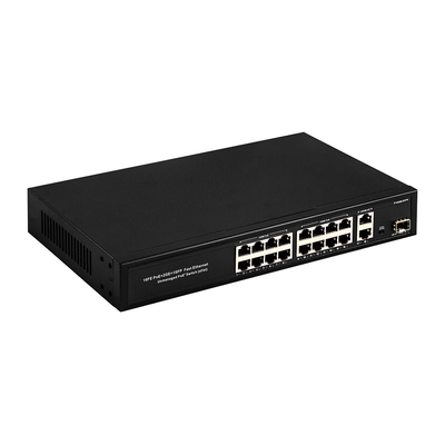 16 ポート ギガビット ポー スイッチ ファイバー ネットワーク スイッチ 拡張 250m 300W