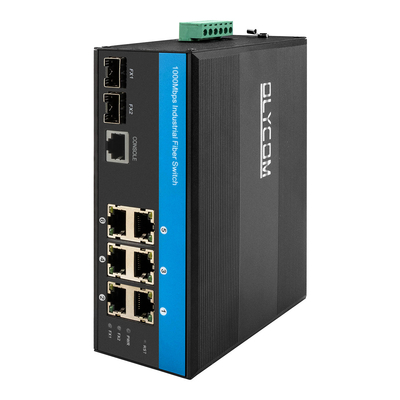 8 ポート ギガビット スイッチ L2 マネージド Vitesse チップセット Din ネットワーク スイッチ 2SFP+6RJ45