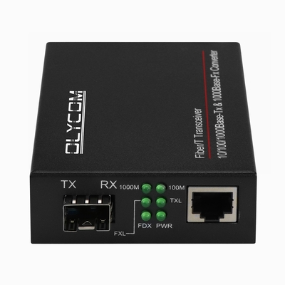 ギガビットファイバーメディア変換器 SFP光ファイバーからRJ45変換器