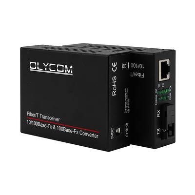 スピードイーサネット 光ファイバーイーサネット変換器 10/100M シングルモードバイダイレクトリトランシーバー SCからRJ45 20km