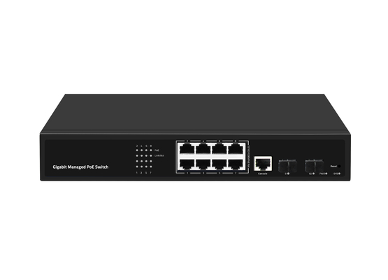 ギガビット8ポートPOEスイッチ 管理されたイーサネットファイバースイッチ 120W AC100-240V 入力