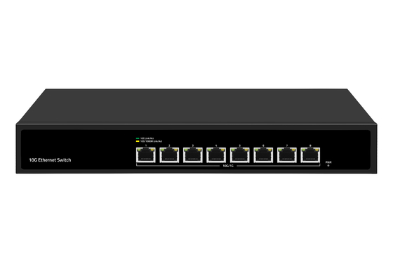 8 ポート 10G イーサネット スイッチ 8*10G イーサネット ポート サポート 100/1000M/2500M/5G/10G
