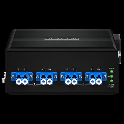 光ファイバーバイパススイッチモジュール AC/DC 双入力 シングルモードLCコネクタ CE