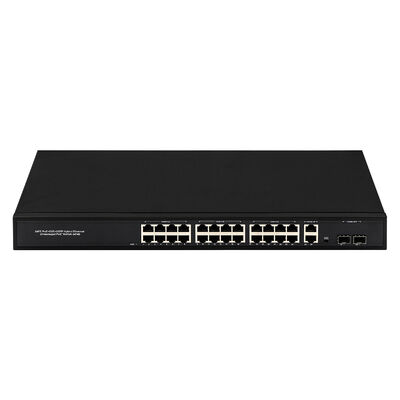 24 ポート ギガビット PoE スイッチ 2 SFP/RJ45 Uplinks 300W 無管理 220V 入力 CE