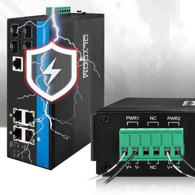 8ポート L2マネージドイーサネットスイッチ 1G/2.5G SFPアップリンク 産業グレード CE FCC