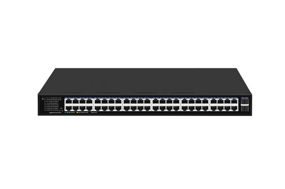 48ポート ギガビット イーサネット スイッチ SFP 光ファイバー アップリンク アンマネージド ラックマウント 220V 入力 CE認証