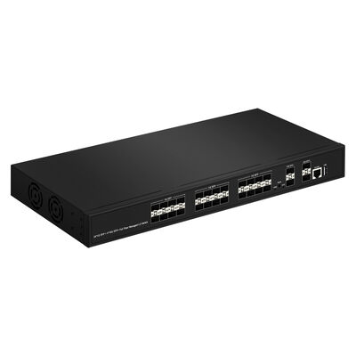 データセンター ISP ネットワーク用 SNMP VLAN QoS を備えた 28 ポート 10G SFP+ マネージド ファイバ スイッチ L2/L3 アグリゲーション スイッチ