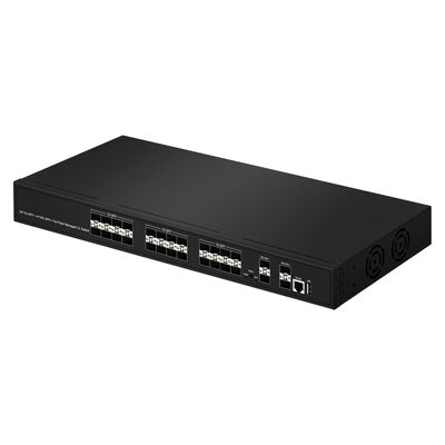 データセンター ISP ネットワーク用 SNMP VLAN QoS を備えた 28 ポート 10G SFP+ マネージド ファイバ スイッチ L2/L3 アグリゲーション スイッチ