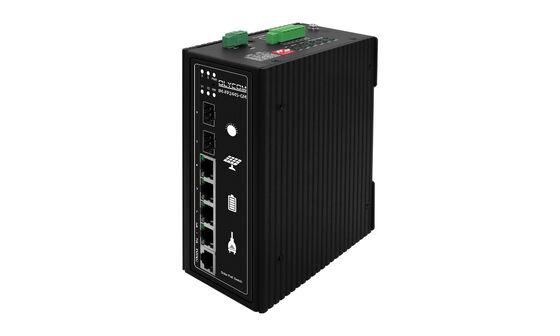 産業管理太陽光PoEスイッチ 4GE+2SFP 120W PoE MPPT CCTV&ワイヤレスネットワークのオフグリッド電力